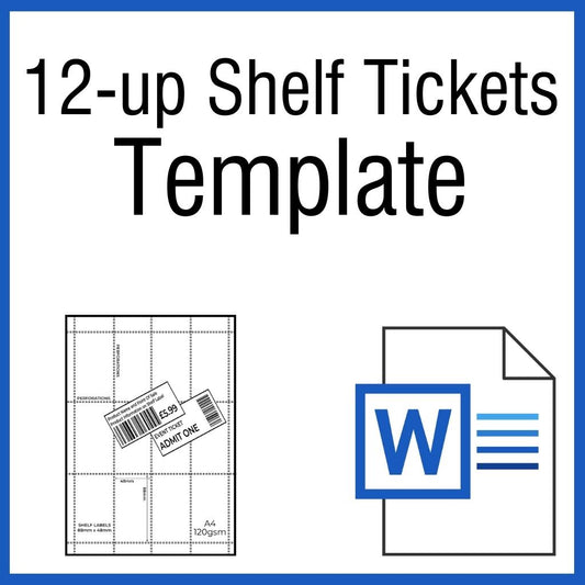 OfficeGear Shelf Cards 12-Up: Printable Template [TSH-12]