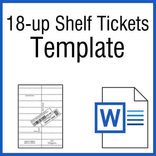 OfficeGear Shelf Cards 18-Up: Printable Template [TSH-18]