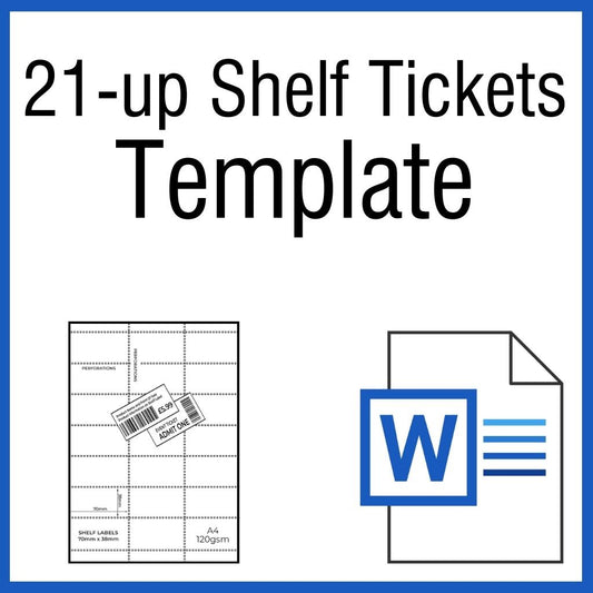 OfficeGear Shelf Cards 21-Up: Printable Template [TSH-21]