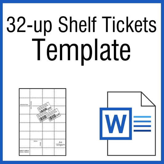 OfficeGear Shelf Cards 32-Up: Printable Template [TSH-32]