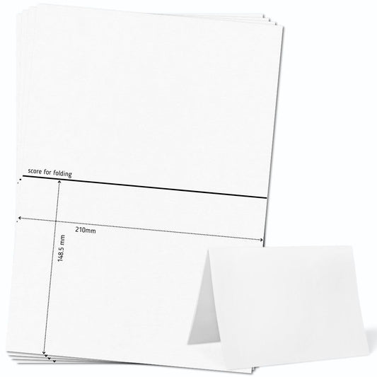 OfficeGear Extra Large Tent Cards: 50 Sheets / 50 Cards with Free Template