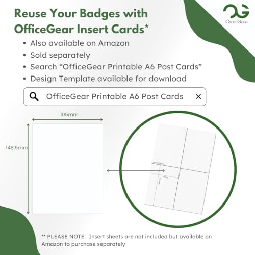 OfficeGear Event Badge Holder - A6 Size