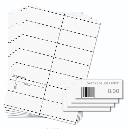 OfficeGear Shelf Labels 14-Up: Perforated Printable Labels - 25 Sheets / 350 Labels with Free Template