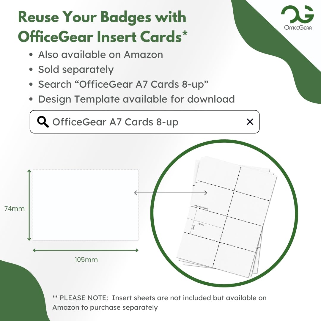 OfficeGear Event Badge Holder - A7 Size
