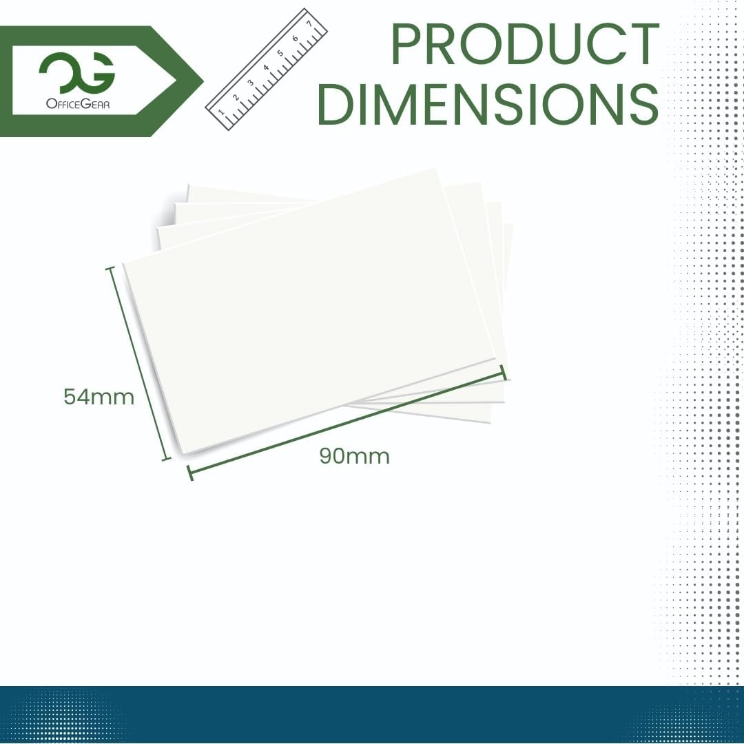 OfficeGear Name Badge Insert Cards 10-Up: Perforated Printable Cards - 25 Sheets / 250 Cards with Free Template