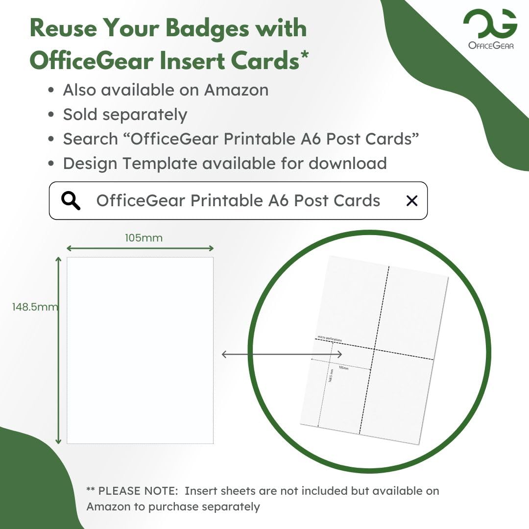 OfficeGear Event Badge Holder - A6 Size