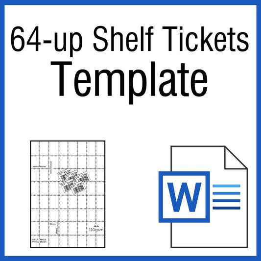OfficeGear Shelf Cards 64-Up: Printable Template [TSH-64]