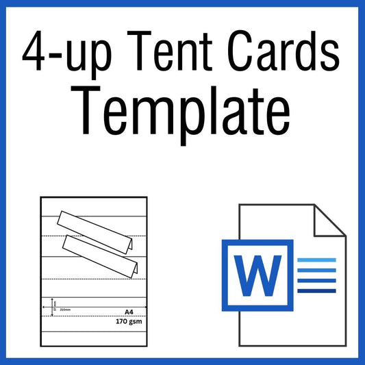 OfficeGear Tent4 Cards 4-Up Printable Template [TTT-4]