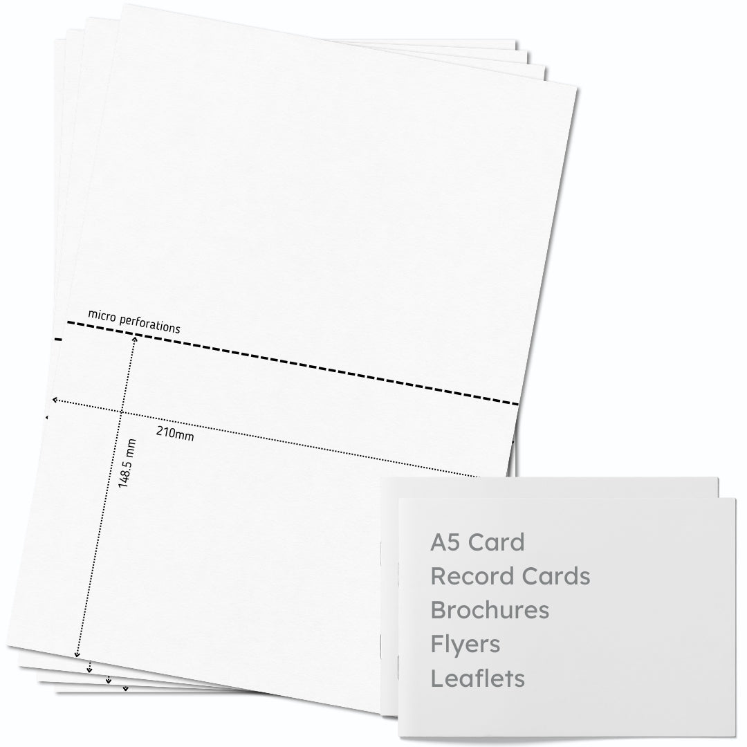 OfficeGear 110 Printable A5 Cards with Free Template