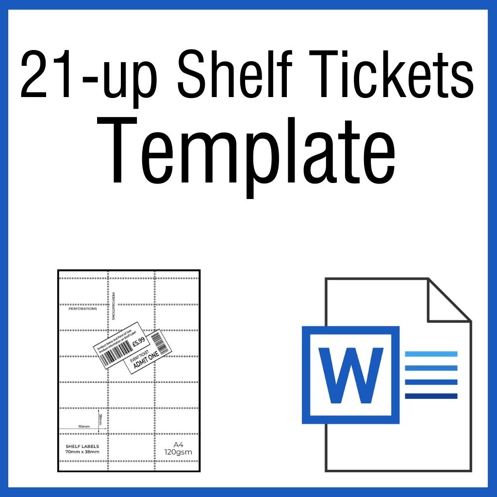 OfficeGear Shelf Cards 21-Up: Printable Template [TSH-21]