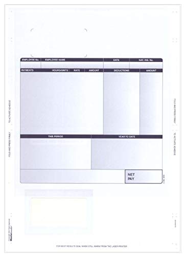 OfficeGear Sage Paylsips SGE060: 500 Sheets - No Template Needed