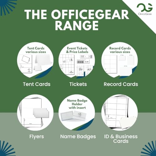 OfficeGear Barcode Price Label Cards 14-64 per A4 Sheet - White and Yellow