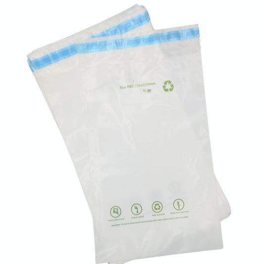 OfficeGear Eco Mailing Bag Small [25 pack - 155x229mm / 6x9"] - Durable Tough White 50 Micron Sustainable Environmentally Friendly Sugar Cane Packaging Fully Recyclable