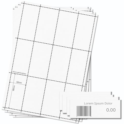OfficeGear Barcode Price Label Cards 14-64 per A4 Sheet - White and Yellow