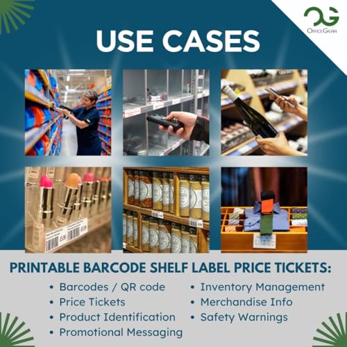 OfficeGear Barcode Price Label Cards 14-64 per A4 Sheet - White and Yellow