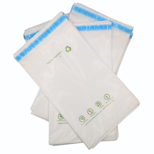 OfficeGear Eco Mailing Bag Small [100 Pack - 155x229mm / 6x9] - Durable Tough White 50 Micron Sustainable Environmentally Friendly Sugar Cane Packaging Fully Recyclable