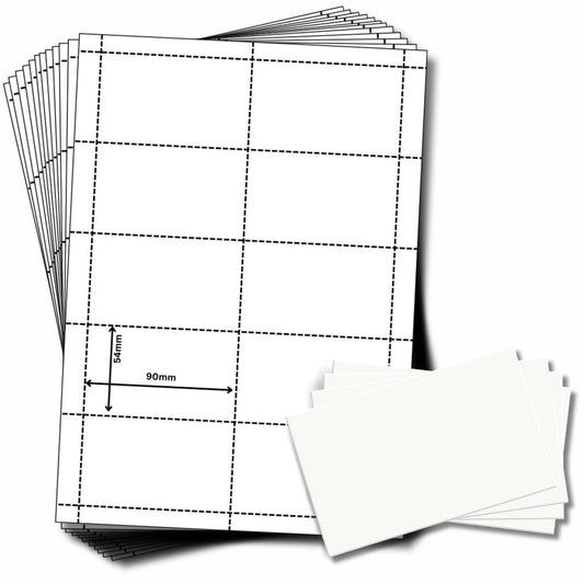 OfficeGear Name Badge Insert Cards 10-Up: Perforated Printable Cards - 55 Sheets / 550 Cards with Free Template