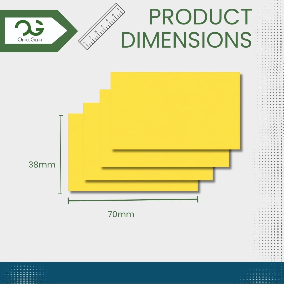 OfficeGear Yellow Shelf Edge Labels [525 Pack] 38x70mm Printable A4 Card 21 Perforated Labels/Sheet for Retail Barcodes, Price Stickers, Point of Sale, Product Info, Shelf Promotions Incl Template