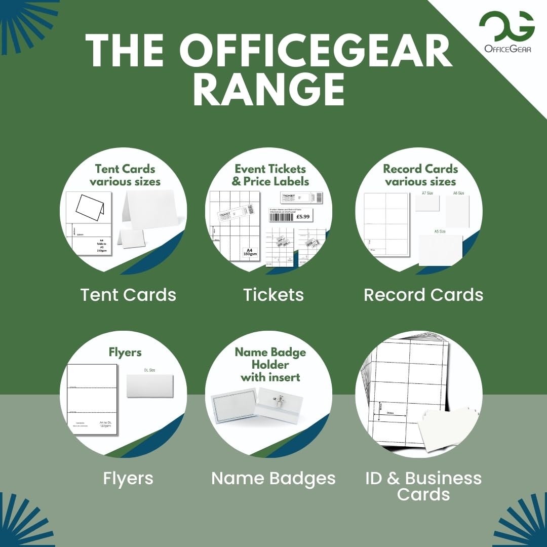 OfficeGear Name Badges: 110 Premium Vinyl Badges with Clip & Pin