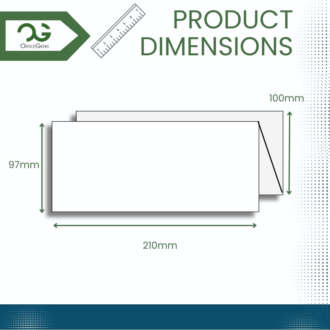 OfficeGear ZFold Trifold Menu Flyer Cards 1-up [25 Sheets - 25 Cards] Perforated Printable A4 150gsm 3-Part Folding Cards for Restaurant Menus, Brochures incl Downloadable Design Template