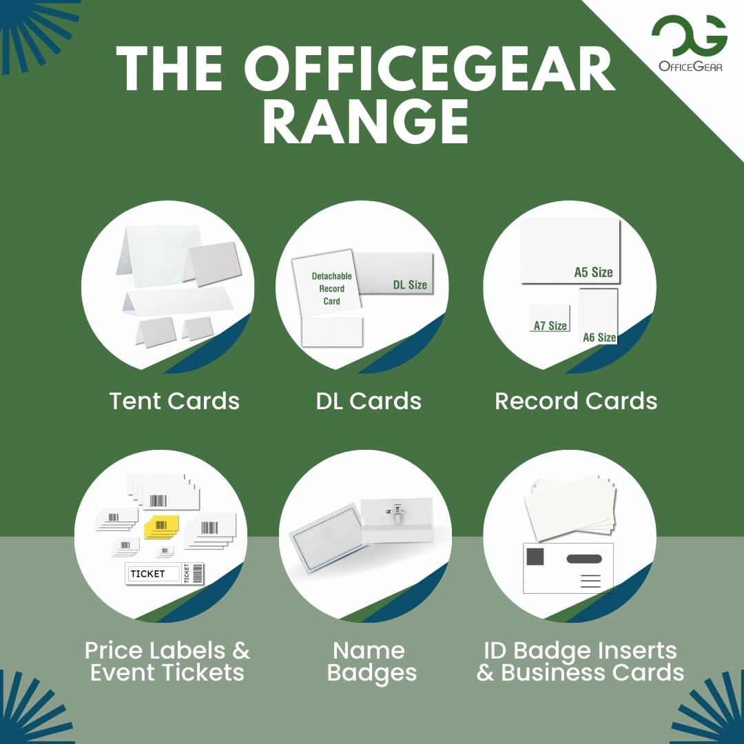 OfficeGear Barcode Price Label Cards 14-64 per A4 Sheet - White and Yellow