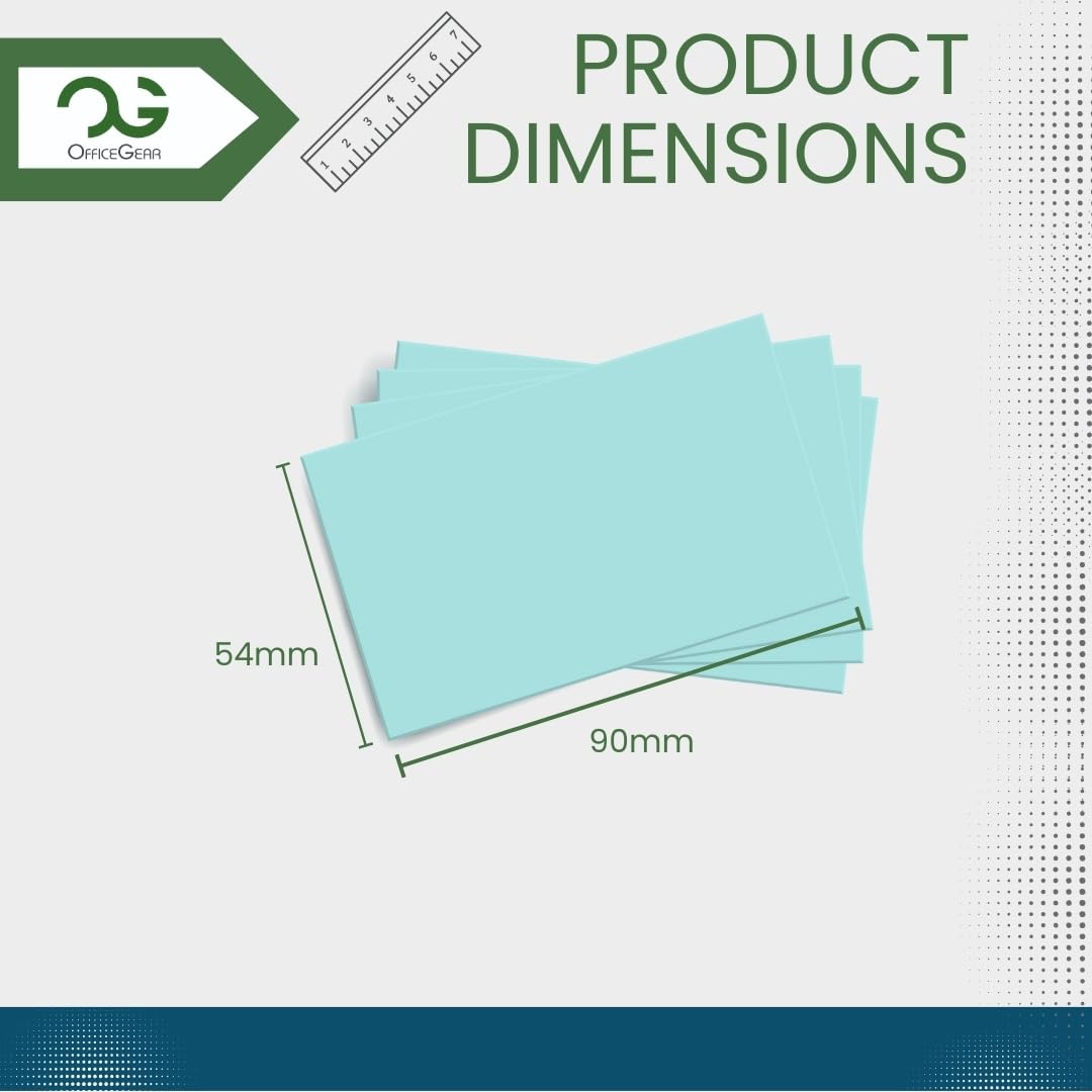 OfficeGear Blue Perforated Printable Name Badges ID Insert Cards Refills 90x54mm White A4 150 GSM - for Conference Name Badge Holders