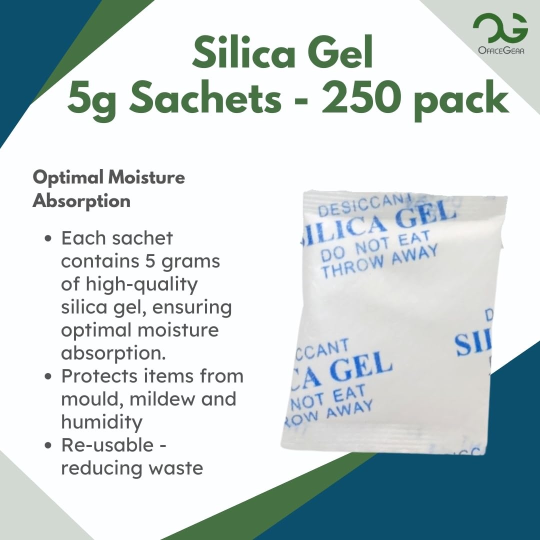 OfficeGear Silica Gel: 5 grams / 250 Pieces