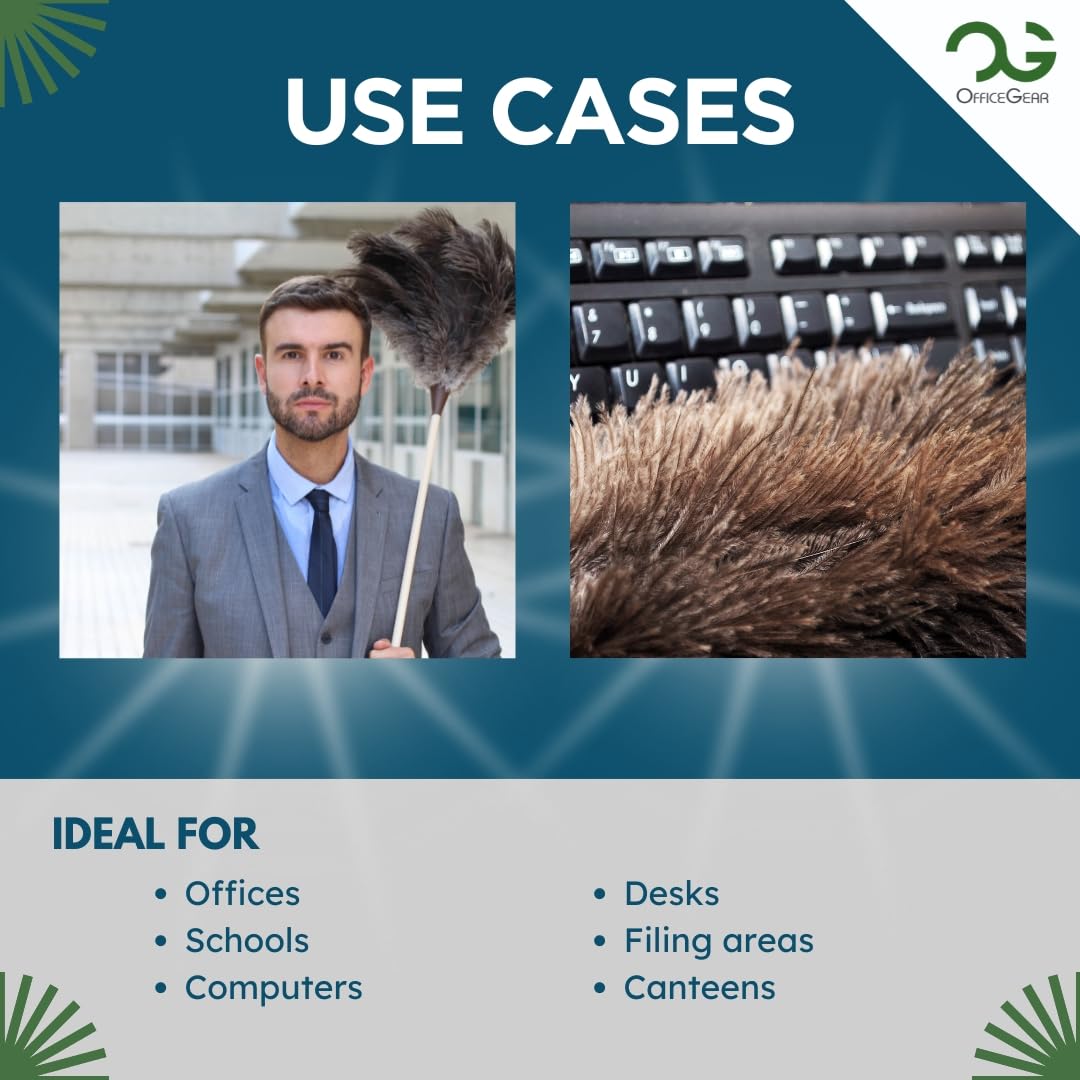 OfficeGear Genuine Ostrich Feather Duster Replacement Head with ACME fitting