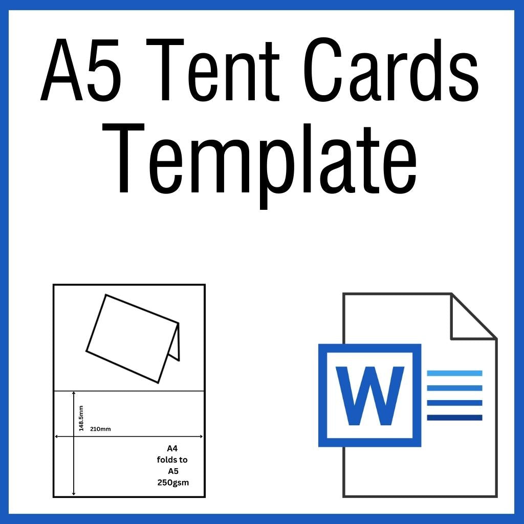 OfficeGear TentA5 Cards 1-Up Printable Template [TTT-1]