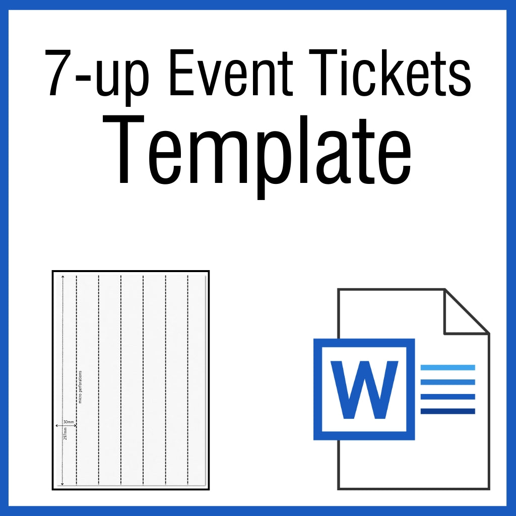 OfficeGear Event Tickets 7-Up: Printable Template [TEV-7]