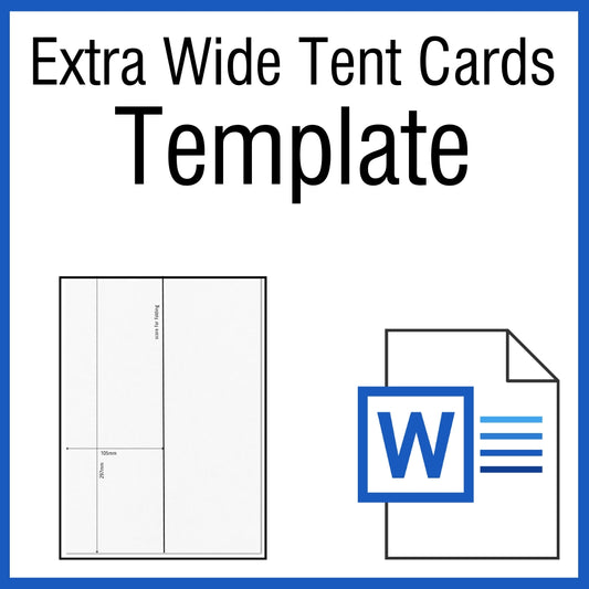 OfficeGear Extra Wide Tent Cards Vertical 1-Up: Printable Template [TTT-1V]