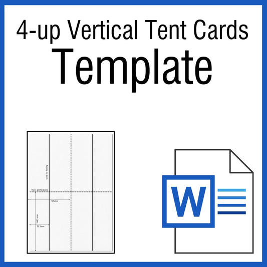 OfficeGear Tent Cards Vertical 4-Up: Printable Template [TTT-4V]